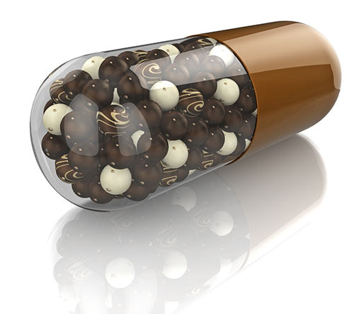 Medicin i chokoladeform eller pilleform. Fremtiden kan meget mulligt byde på en indbydende chokoladepille.
