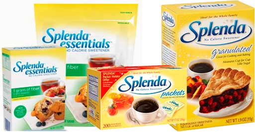 Splenda er det mest kendte sukralose-produkt. Det bruges blandt andet i bagværk, te, kaffe og andre søde varer. 