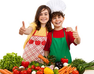 Har børnene selv medvirket til at lave mad - og især sund mad - bliver de mere bevidste om at spise sundt.
